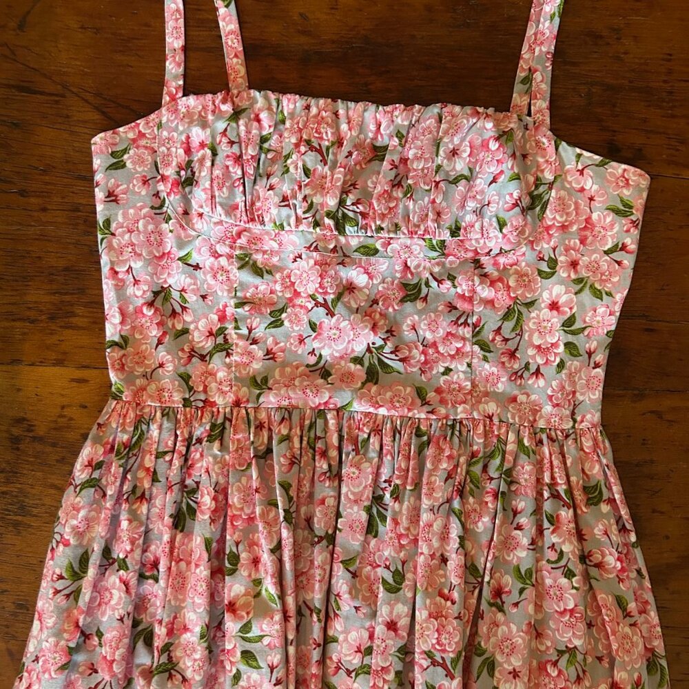RARE Bernie Dexter Cherry Blossoms Paris Dress - Picture 9 of 10